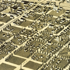 Vintage Map of Kearney, Nebraska 1889