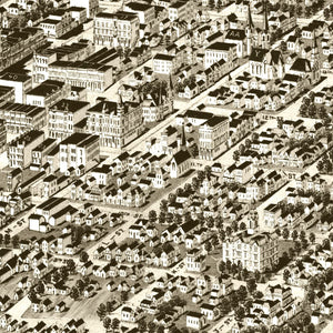 Vintage Map of Lincoln, Nebraska 1889