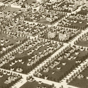 Vintage Map of Norfolk, Nebraska 1889