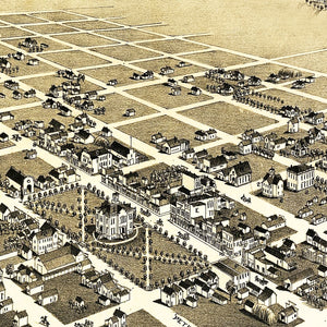 Vintage Map of Great Bend, Kansas 1882