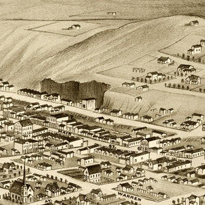 Vintage Map of Helena, Montana 1875