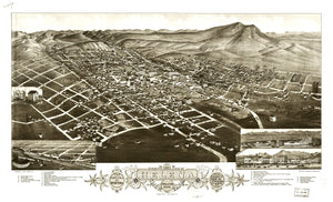 Vintage Map of Helena, Montana 1883