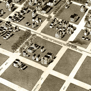 Vintage Map of Helena, Montana 1890