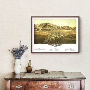 Vintage Map of Wood River Valley, Idaho 1884