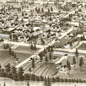 Vintage Map of Cheney, Washington 1884