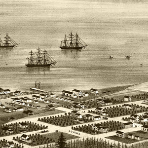 Vintage Map of Port Townsend, Washington 1878