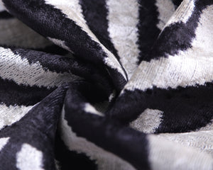 Handmade 16x16 Velvet Pillow – Black & white Symmetry Pattern