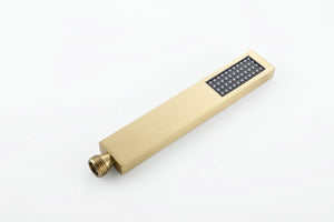 Luxurious Brushed Gold Or Matte black Wall-Mounted Thermostatic Rain Exposed Shower Set with Tub Spout