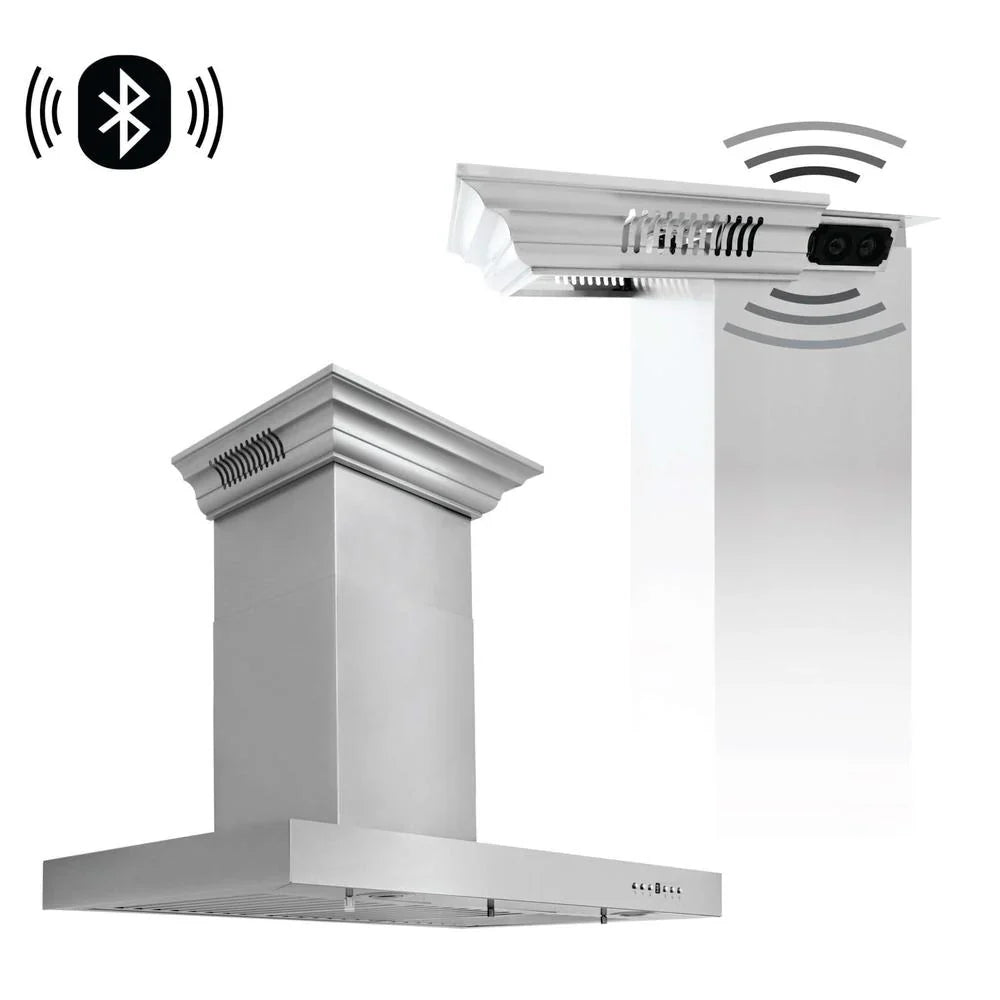 ZLINE Wall Range Hood, CrownSound, Bluetooth Speakers, KECRN-BT - 24" / Stainless Steel