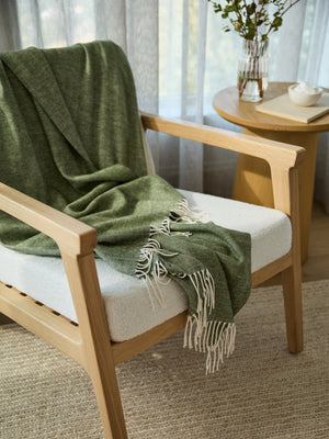 Bamboo Herringbone Tassel Throw