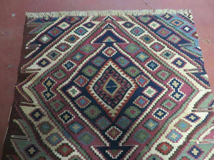 2' 1" X 4' 4" Antique Handmade Bagface Kilim Shirvan Caucasian Wool Rug Nice