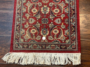 Small Pak Persian Handmade Wool Rug 1.7 x 2, Red
