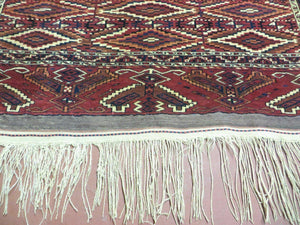 4' X 8' Antique Handmade Russian Bokhara Turkoman Yamud Wool Rug Carpet Nice