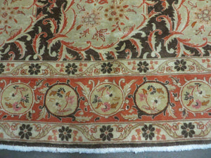 6' X 8' Vintage Handmade Pakistan Floral Oriental Wool Rug Details Organic Nice