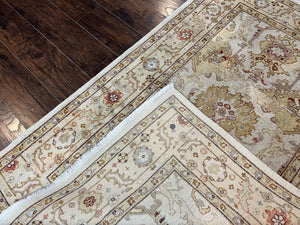 Turkish Oushak Rug 4x6, Neutral Colors Vintage Wool Small Oushak Carpet 4 x 6 ft, Hand Knotted, Beige Rug