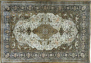 3' X 5' Fine Handmade Chinese Silk Rug Deer Birds Hand Knotted One Of A Kind