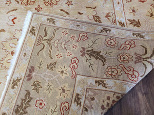 Vintage Turkish Oushak Area Rug 6x9, Wool Hand-Knotted