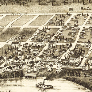 Vintage Map of Snohomish, Washington 1890