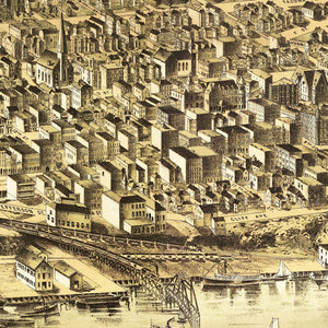 Vintage Map of Tacoma, Washington 1890