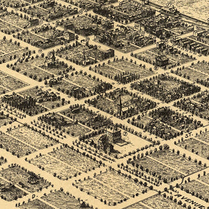 Vintage Map of North Yakima, Washington 1889