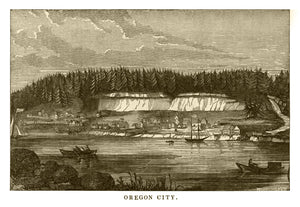 Vintage Map of Oregon City, Oregon 1880