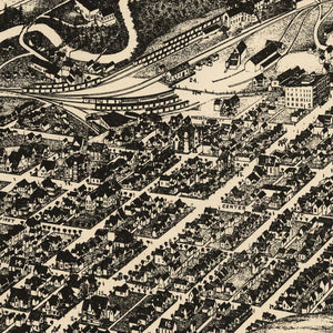 Vintage Map of Aspen, Colorado 1893