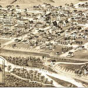 Vintage Map of Canon City, Colorado 1882