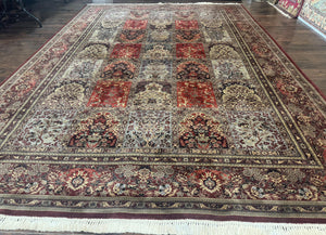 Couristan Rug 10x14, Belgium Power Loomed Carpet, Vintage Wool Oriental Rug, Multicolor Panel Design, 10 x 14 Room Sized Rug