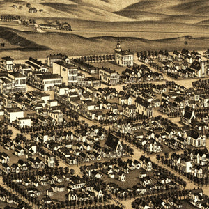 Vintage Map of Colorado Springs, Colorado 1882