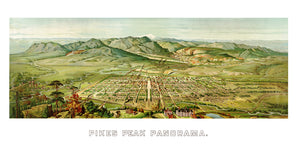 Vintage Map of Pikes Peak, Colorado 1890