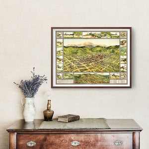 Vintage Map of Cripple Creek, Colorado 1896