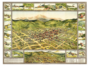 Vintage Map of Cripple Creek, Colorado 1896