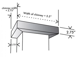 ZLINE Vented Crown Molding Profile 6 for Wall Range Hood, CM6V-KBUU