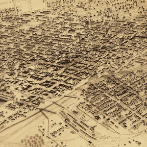 Vintage Map of Denver, Colorado 1881