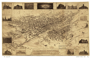 Vintage Map of Denver, Colorado 1881
