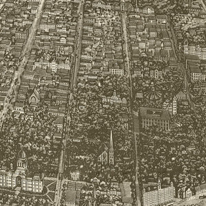 Vintage Map of Denver, Colorado 1887