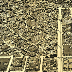 Vintage Map of Denver, Colorado 1889