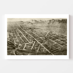Vintage Map of Fort Collins, Colorado 1899