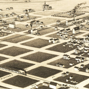 Vintage Map of Gunnison, Colorado 1882