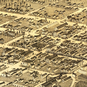 Vintage Map of Leadville, Colorado 1879