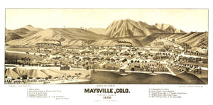 Vintage Map of Maysville, Colorado 1882
