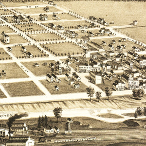 Vintage Map of Salida, Colorado 1882
