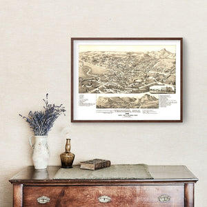 Vintage Map of Trinidad, Colorado 1882