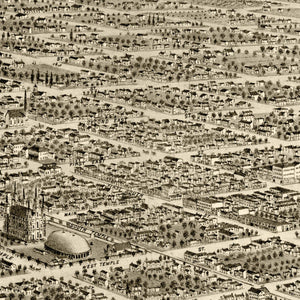 Vintage Map of Salt Lake City, Utah 1875