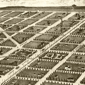 Vintage Map of San Diego, California 1880