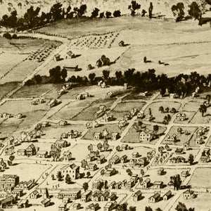 Vintage Map of Lakeport, California 1888