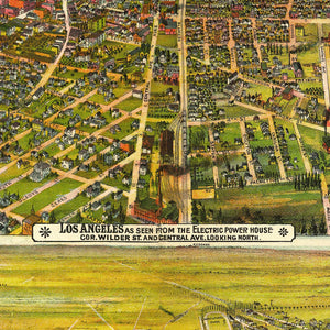 Vintage Map of Los Angeles, California 1894