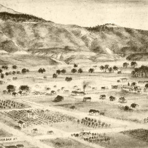 Vintage Map of San Jacinto, California 1886