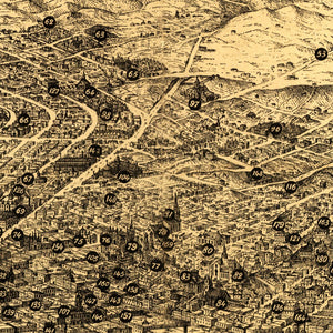 Vintage Map of San Francisco, California 1875