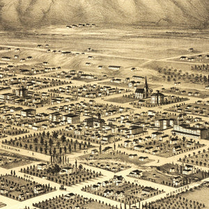 Vintage Map of Santa Barbara, California 1877